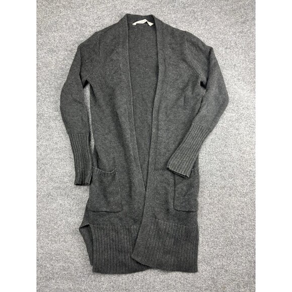Athleta Sweater Womens Small Merino Wool Open Front Long Cardigan Pockets - Picture 1 of 7